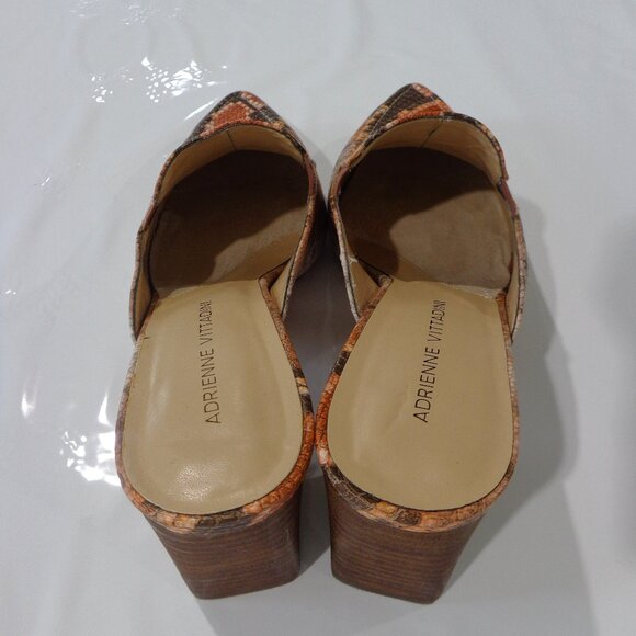 Adrienne Vittadini‎ NORIL Coral Multi Block Heel Mules MSRP $99 Womens Size 7.5M - Picture 3 of 7